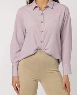 Camisa lisa con manga larga