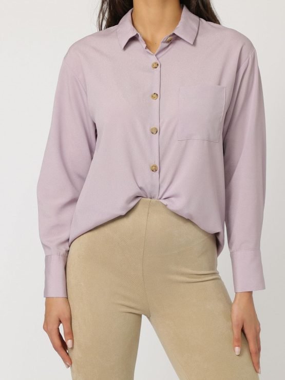 Camisa lisa con manga larga