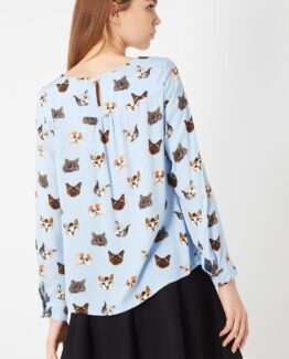 Blusa estampada de gatos