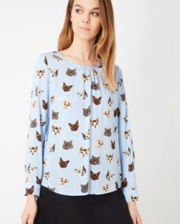 Blusa estampada de gatos