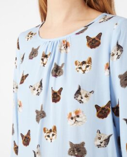 Blusa estampada de gatos
