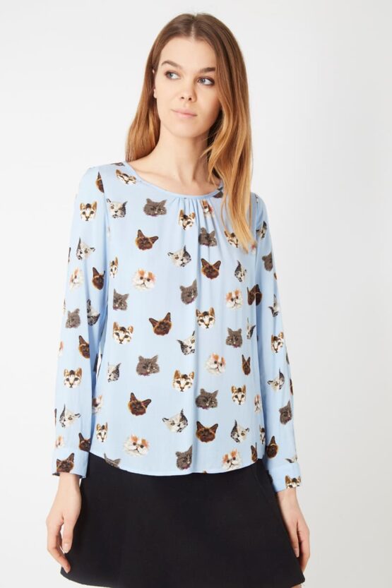 Blusa estampada de gatos