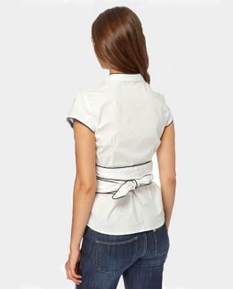 Blusa cruzada bordada Tutto Tempo