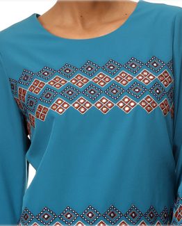 Vestido elástico bordado Tutto Tempo