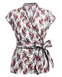 Blusa estampada cruzada Tutto Tempo