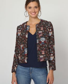 Chaqueta estampado búhos - Tutto Tempo