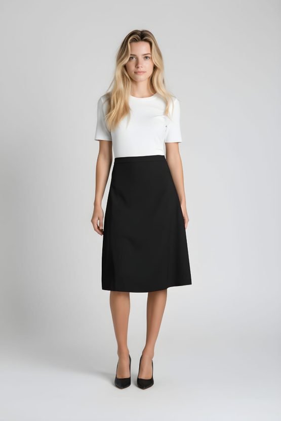 Falda midi lisa