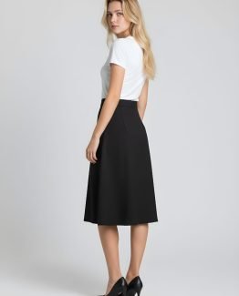 Falda midi lisa