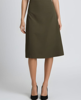 Falda midi lisa