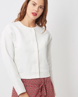 Chaqueta tipo bomber con textura