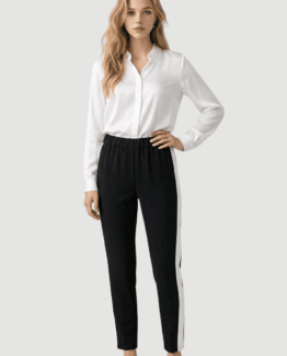 Pantalon con franja en contraste