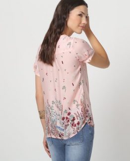 Blusa estampada manga corta - Tutto Tempo