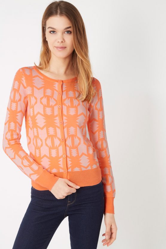 Cárdigan estampado fantasía