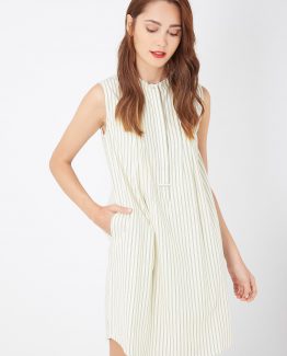 Vestido recto de rayas sin mangas - Tutto Tempo