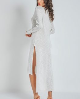 Vestido de punto fino con aberturas - Tutto Tempo