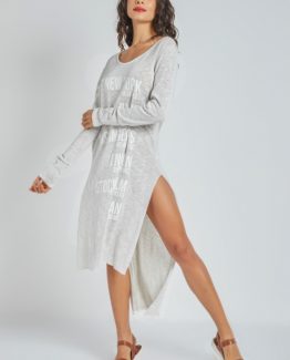 Vestido de punto fino con aberturas - Tutto Tempo