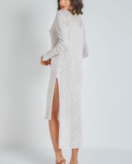 Vestido de punto fino con aberturas - Tutto Tempo