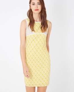 Vestido recto sin mangas combinado - Tutto Tempo