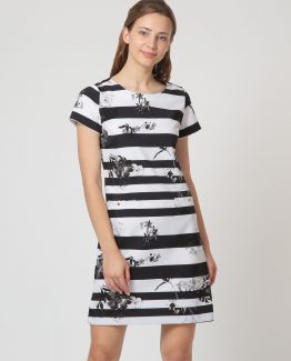 Vestido rayas estampado flores - Tutto Tempo