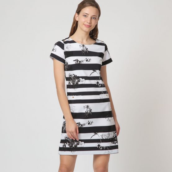 Vestido rayas estampado flores - Tutto Tempo