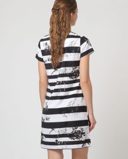 Vestido rayas estampado flores - Tutto Tempo