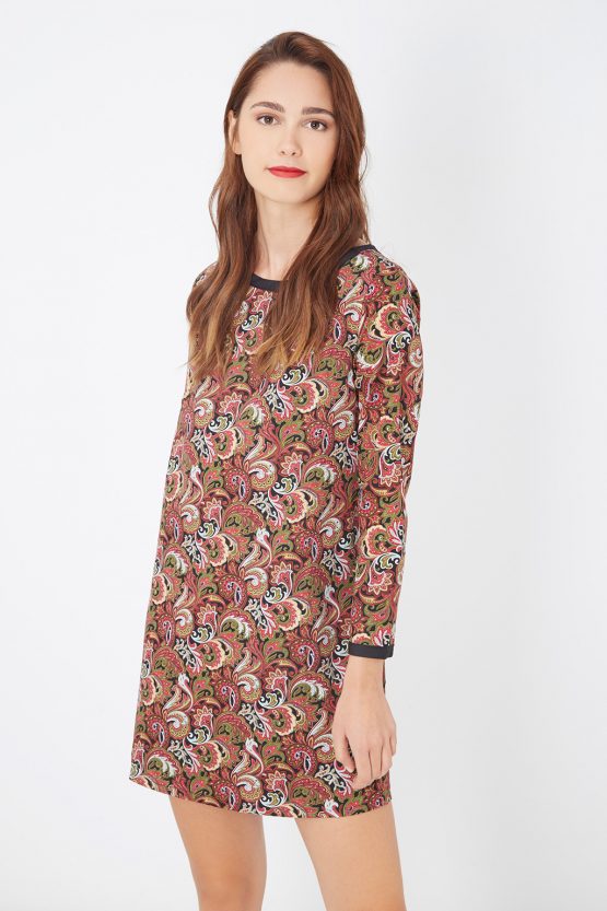 Vestido recto estampado - Tutto Tempo