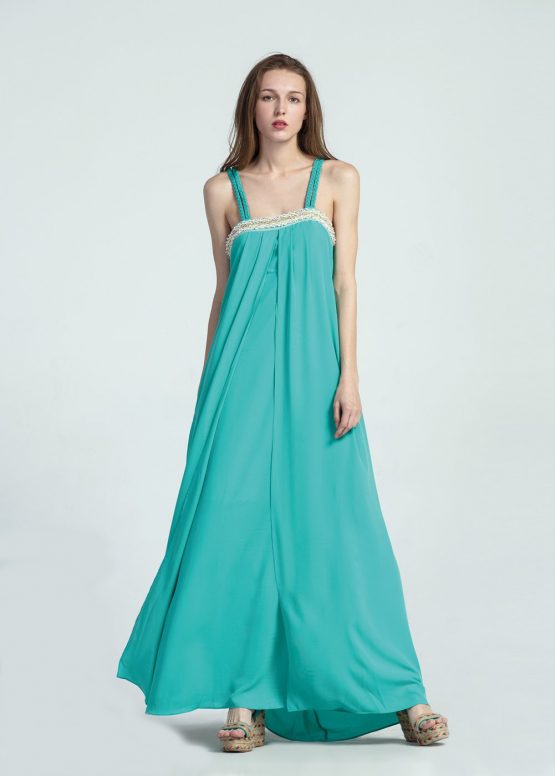 Vestido largo con pedrería - Tutto Tempo