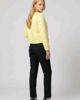 Chaqueta estampada con strass