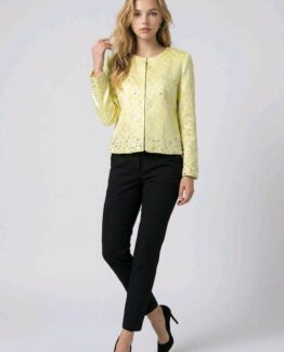Chaqueta estampada con strass
