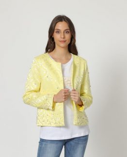 Chaqueta estampada con strass - Tutto Tempo
