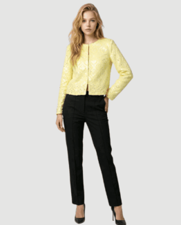 Chaqueta estampada con strass