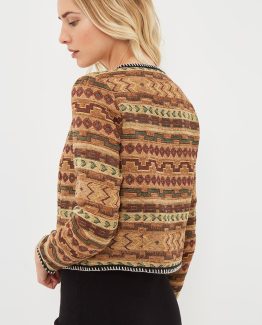 Chaqueta estampada con textura