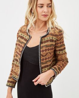Chaqueta estampada con textura