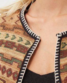 Chaqueta estampada con textura