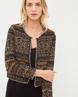 Chaqueta estampada con textura
