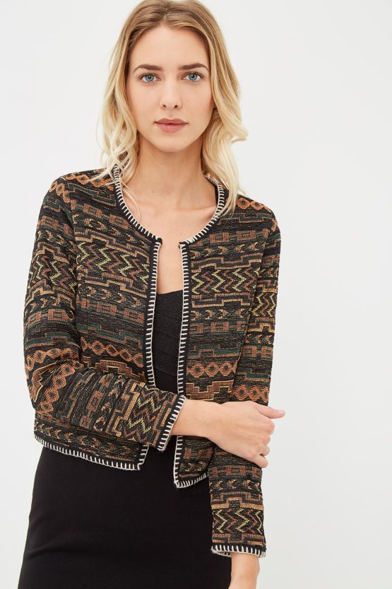Chaqueta estampada con textura