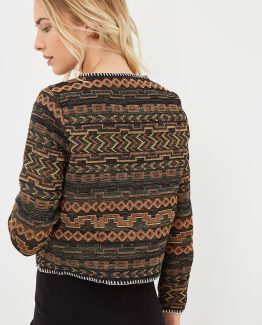 Chaqueta estampada con textura