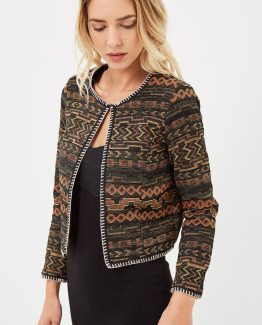 Chaqueta estampada con textura