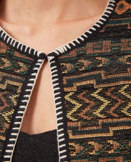 Chaqueta estampada con textura