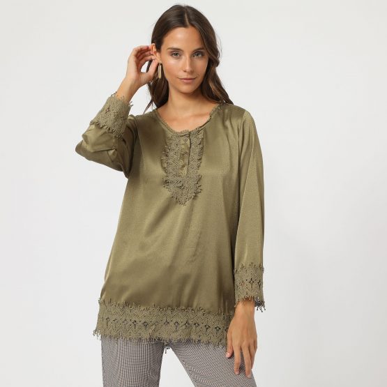 Blusa efecto satén - Tutto Tempo