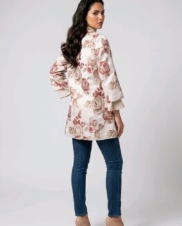 Chaqueta satinada estampada