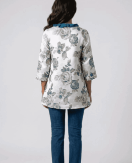 Chaqueta satinada estampada