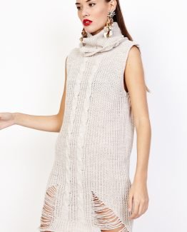 Vestido de punto sin mangas