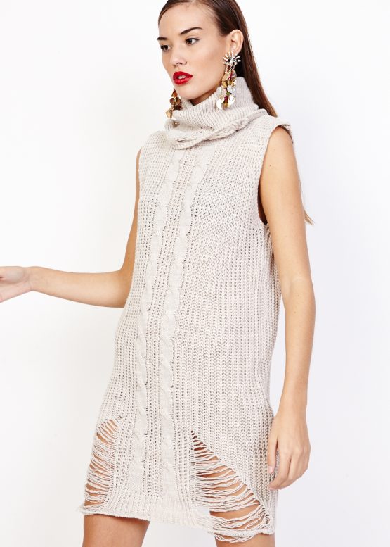 Vestido de punto sin mangas