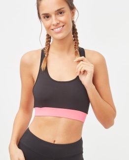 Top deportivo de mujer con tirantes anchos y cuello redondo