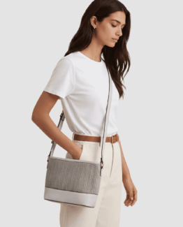 Bolso rafia combinado