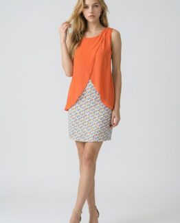 Vestido combinado