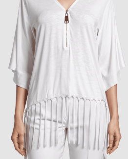 Blusa con terminaciones de flecos