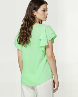 Blusa con manga avolantada