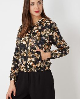 Chaqueta guateada de flores